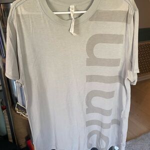lululemon athletica Gray Logo Short Sleeve Tee